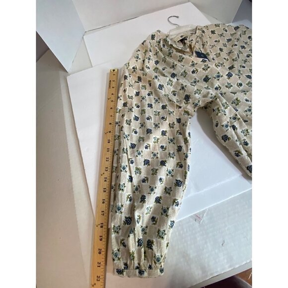 New Universal Thread Boho Prairie Flowy Pull Over Floral Blouse Women's Medium - Picture 10 of 12